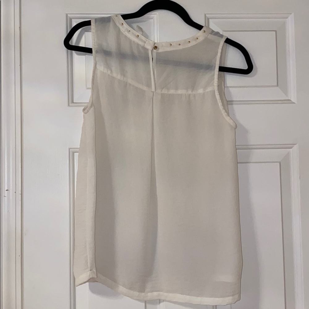 White Tank Top Rivets Size S - Picture 7 of 7